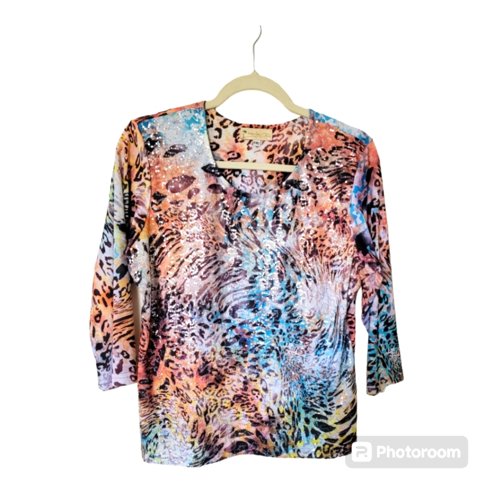 Sparkly Animal Print Top